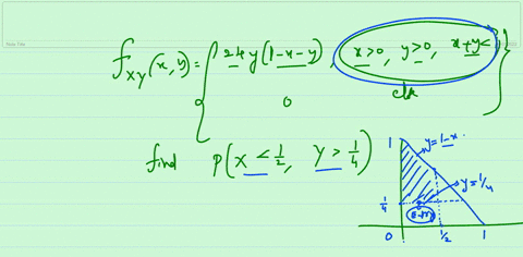 if-the-joint-probability-density-of-x-and-y-is-given-by-fxy-24y1-x-y-for-x-0-y-0-xy-1-0-elsewhere-find-px-12-y-14-00667