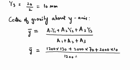 an-i-section-is-made-up-of-three-rectangles-as-shown-in-figure-q2-find-the-moment-of-inertia-of-the-section-about-the-horizontal-axis-passing-through-the-centre-of-gravity-of-the-section-an-01555
