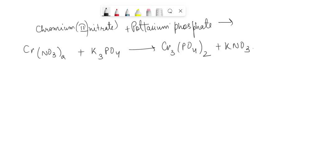 SOLVED Write a balanced equation for the doublereplacement