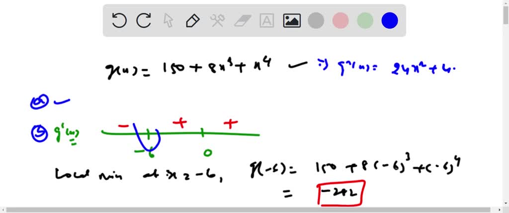 SOLVED: Consider the function below. (If an answer does not exist ...