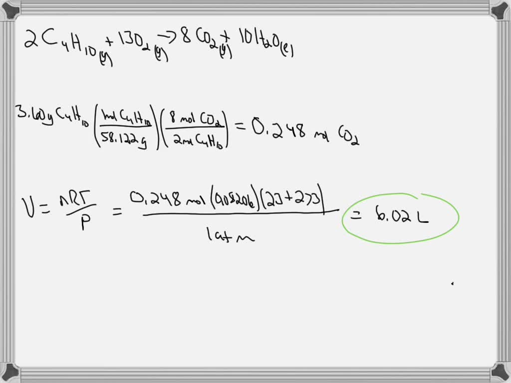 SOLVED Butane, C4H10, is a component of natural gas that is used as
