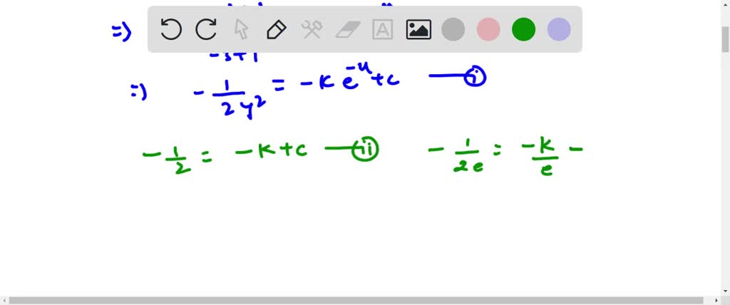 SOLVED: The variables x and y satisfy the differential equation dy ky ...