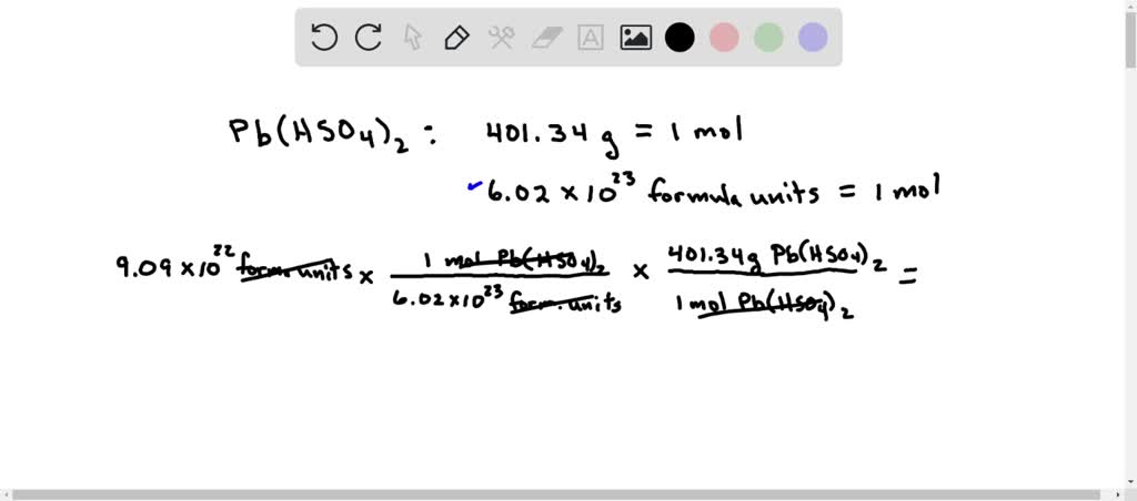 Solved The Formula For Leadii Hydrogen Sulfate Is Pbhso42 How Many Grams Of Leadii 6941