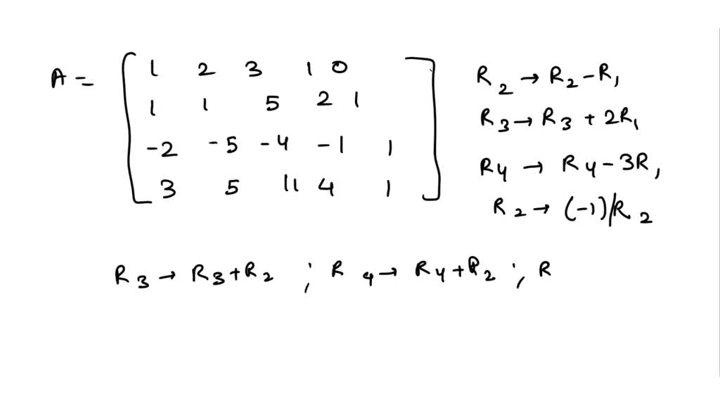 SOLVED: Problem 2.1 Let Determine the row and column rank of A and find ...