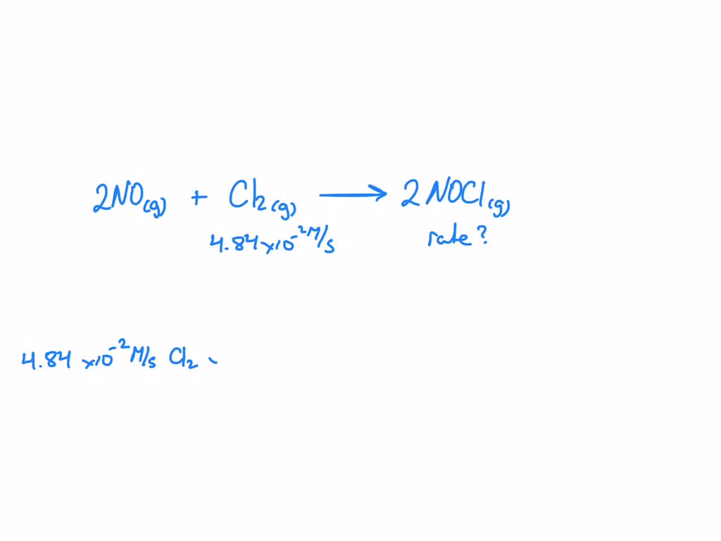 determine the rate of reaction with respect to nocl