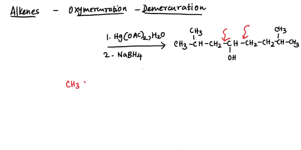 SOLVED Draw structural formulas for all alkenes that could be used to prepare the alcohol shown