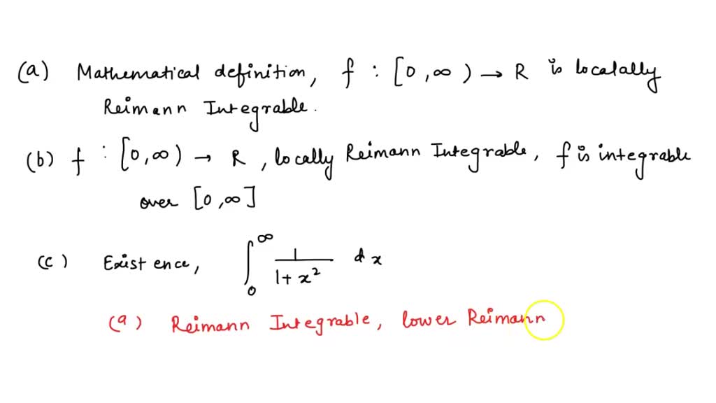 SOLVED: (a) Give The Mathematical Definition Of The Statement "the ...