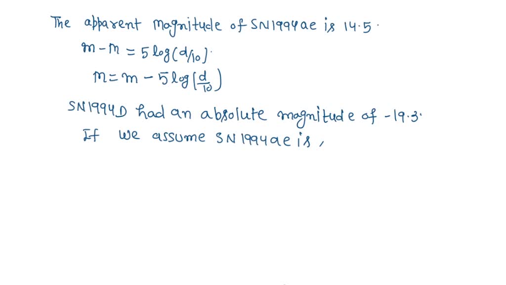 SOLVED: NAAP The Cosmic Distance Ladder Question 13: Determine the ...