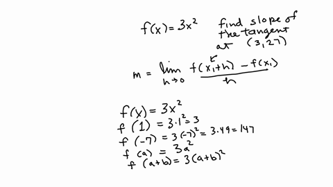 use-the-equation-mpq-fx1h-fx1h-to-calculate-the-slope-of-a-line-tangent-to-the-curve-of-the-function-y-fx-3x2-at-the-pont-px1y1-p327-the-slope-is-79763