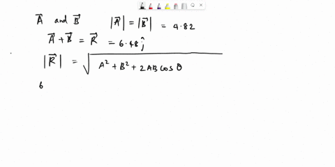 vectors-a-and-b-have-equal-magnitudes-of-482-if-the-sum-of-a-and-b-is-the-vector-648j-determine-the-angle-between-a-and-b-05404