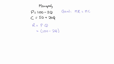 a-monopolist-faces-the-demand-curve-p100-2q-where-pprice-aq-is-quantity-demanded-if-the-monopolist-has-a-total-cost-of-c5020q-determine-its-profit-maximizing-price-and-output-26079