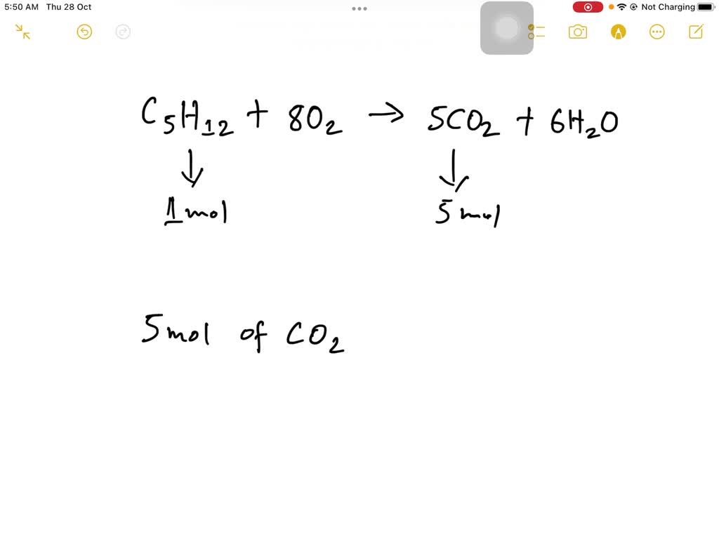 solved-2-mol-of-c5h12-reacts-with-8-mol-of-o2-to-form-co2-and-h2o-the