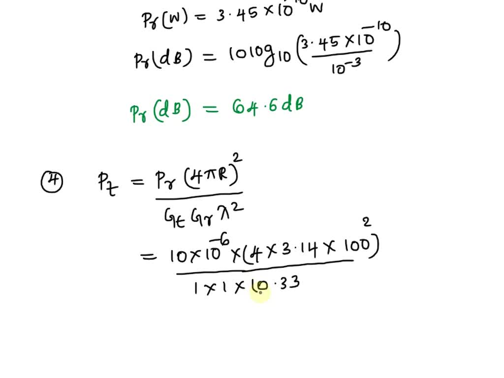 SOLVED A 50 W power is applied to a unity gain antenna with a 900 MHz
