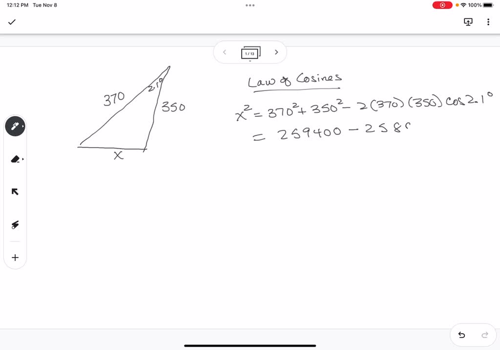 SOLVED: A satellite calculates the distances and angles shown below ...