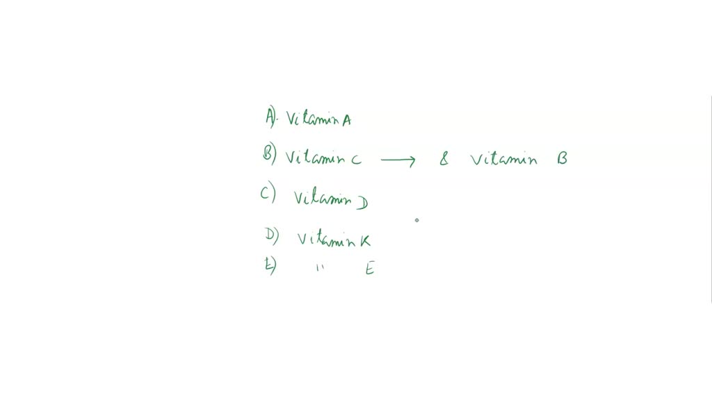 SOLVED Which of the following vitamins must be replenished often