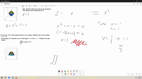 iii15-pts-find-the-volume-trapped-between-the-cone-z2-xyupperand-the-paraboloid-zy2-hint-find-the-radius-of-the-circle-at-the-intersection-this-will-give-you-the-parameters-for-r-iv-15-pt-le-24356