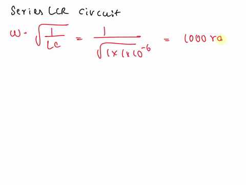 the-circuit-below-is-supplied-from-sinusoidal-voltage-source-vt1-sinwt-the-magnitude-of-capacitor-voltage-is-vc100vcapacitance-c1pf-and-inductance-l1hcalculate-1angular-frequency-2resistance-24132