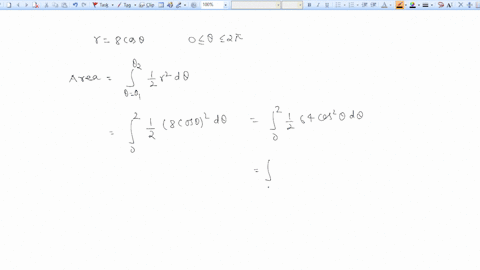 find-the-area-of-the-region-specified-in-polar-coordinates-the-region-enclosed-by-the-curve-r-8-cos-0-0-6417-0-5-om16t-0-32t-98986