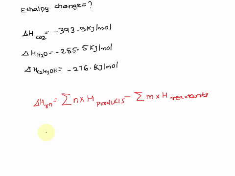 using-the-standard-enthalpies-of-formation-found-in-the-textbook-determine-the-enthalpy-change-for-the-combustion-of-ethanol-c2h5oh-as-given-below-c2h5oh-l-3-o2g-2-co2g-3-h2og-17696