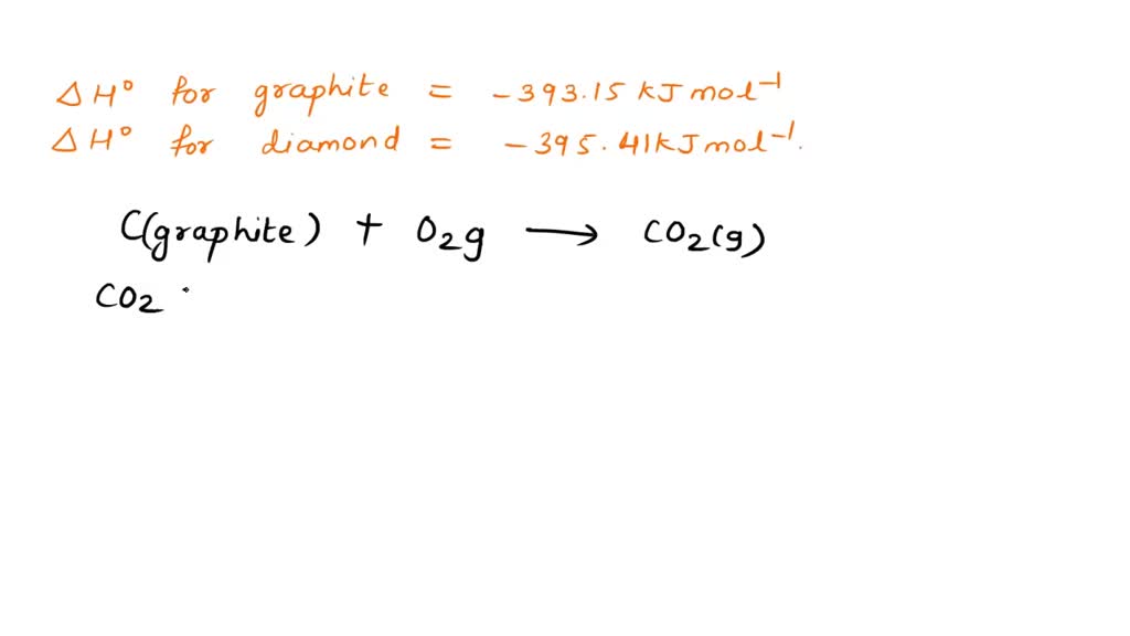 SOLVED 'At 25*C the enthalpy of the graphite to diamond phase
