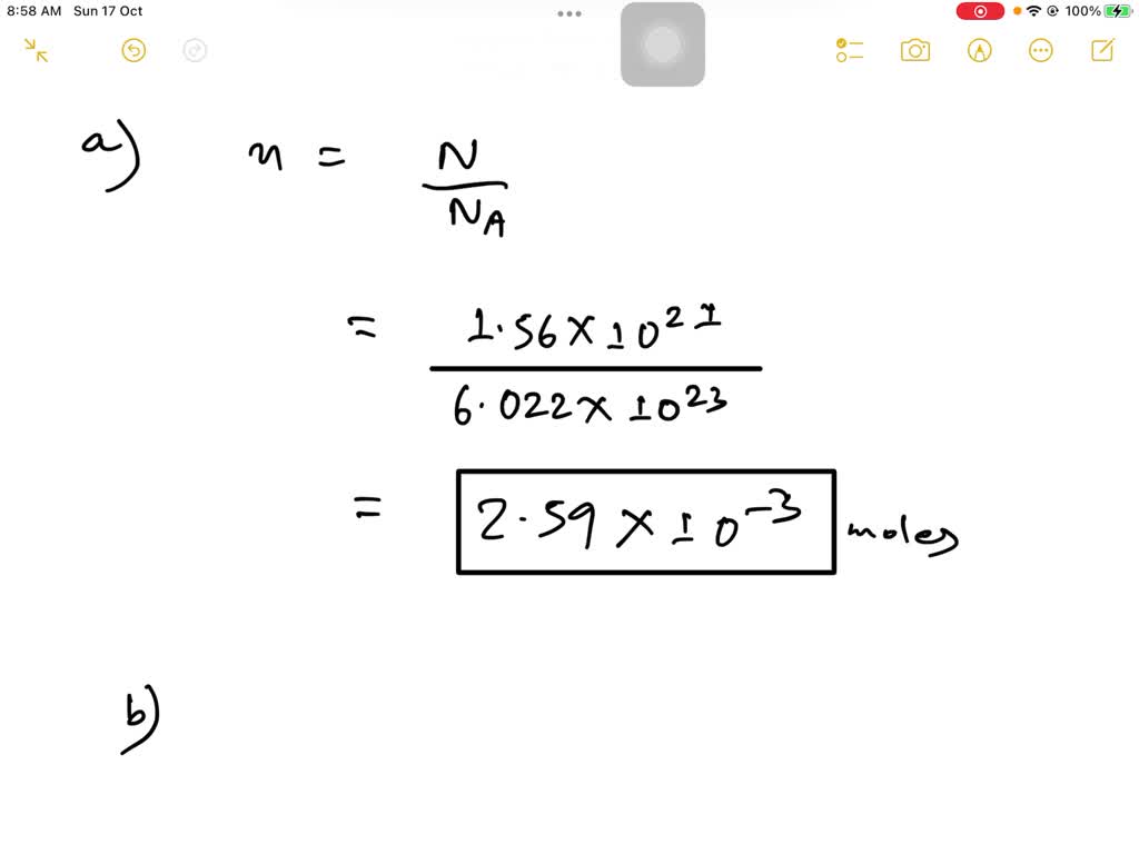 1) How many moles of sodium atoms correspond to 1.56 x 10^21 atoms of