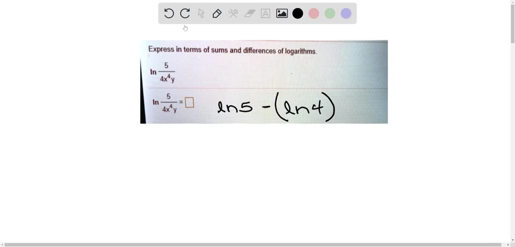 Express In Terms Of Sums And Differences Of Logarithms SOLVED: Express in terms of sums and differences of logarithms log Vc8d