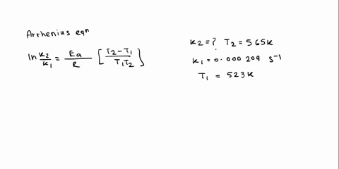 the-activation-energy-for-the-gas-phase-decomposition-of-t-butyl-bromide-is-170-kjch33cbrch32cch2-hbrthe-rate-constant-at-523-k-is-0000209-s-the-rate-constant-will-be-s-at-565-k-67664