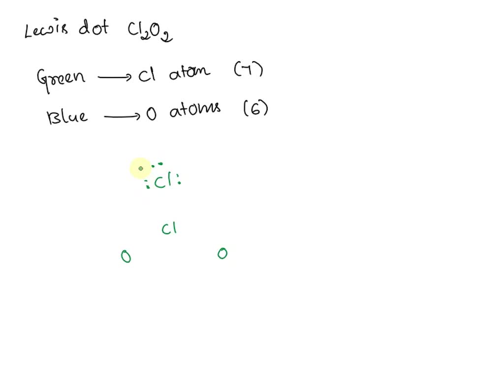 SOLVED 4th attempt Draw a Lewis structure for Cl2O2 based on the