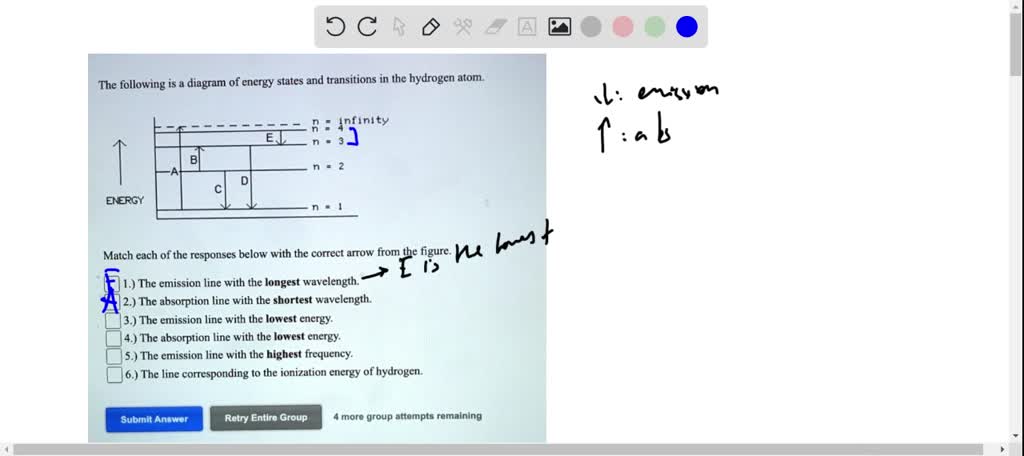 SOLVED: The following is - diagram of energy states and transitions in ...