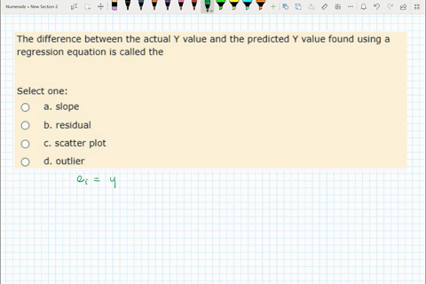 the-difference-between-the-actual-value-and-the-predicted-value-found-using-regression-equation-is-called-the-select-one-slope-residual-scatter-plot-outlier-45006