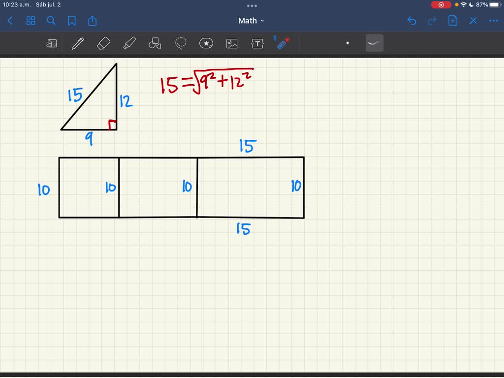 SOLVED: (05.06) Use a net to find the surface area of the right ...