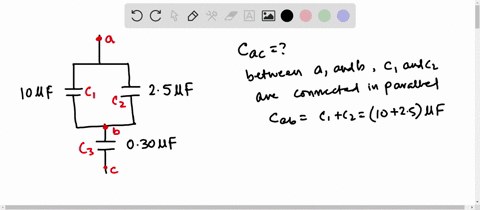 Find the total capacitance in micro farads of the...