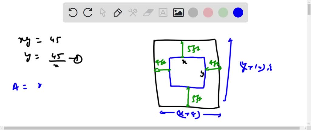 SOLVED: Johnny designing rectangular poster contain 45 in? of printing ...