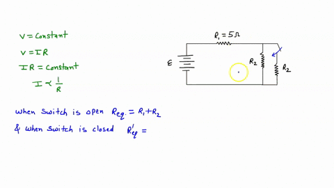 two-resistors-in-figure-1-have-the-same-resistance-r2-when-the-switch-is-closed-the-current-through-the-battery-increases-by-50-suppose-that-r1-50-what-is-r2-59163
