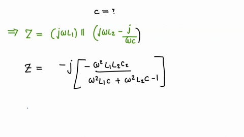an-inductor-l1-is-connected-in-series-with-a-parallel-combination-of-inductor-l2-and-capacitor-c-the-impedance-of-the-circuit-with-400-rads-is-j100-the-circuit-is-to-yield-infinite-impedance-00213