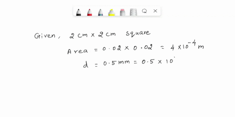 two-20-cm-x-20-cm-square-aluminum-electrodes-spaced-050-mm-apart-are-connected-to-a-100-v-batterya-what-is-the-capacitanceb-what-is-the-charge-on-the-positive-electrode-35801