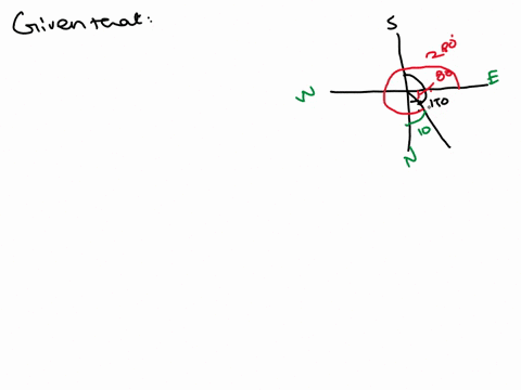 an-airplane-is-flying-on-a-bearing-of-170circ-at-460-mph-find-the-component-form-of-the-velocity-of-03198