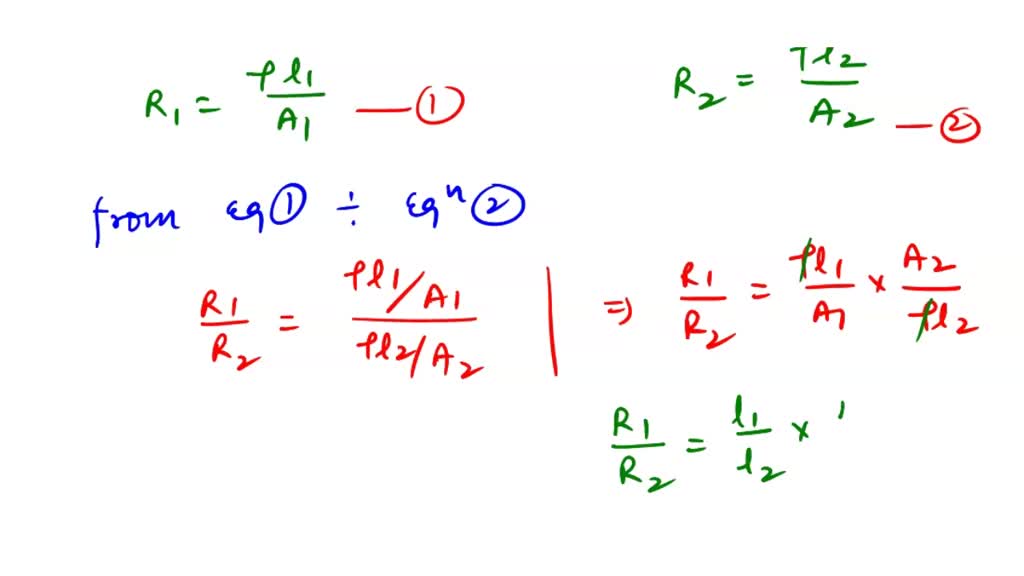 SOLVED Two wires made of same material have their electrical resistances in the ratio 1 4. If