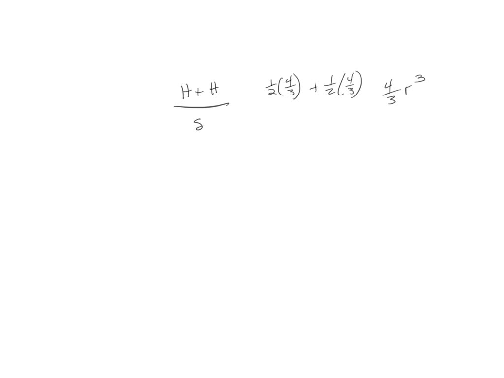 SOLVED: What is the ratio of sum of volumes of two hemispheres of ...