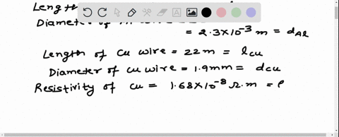 calculate-the-ratio-of-the-resistance-of-110-m-of-aluminum-wire-23-mm-in-diameter-to-220-m-of-copper-wire-19-mm-in-diameter-the-resistivity-of-copper-is-168108m-and-the-resistivity-of-alumin-95828