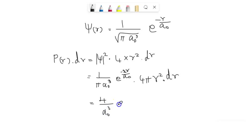 Solved The Normalized Wave Function For A Hydrogen Atom In The 1s