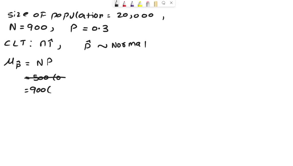 SOLVED Describe the sampling distribution of p hat. Assume the size of the population is 20,000