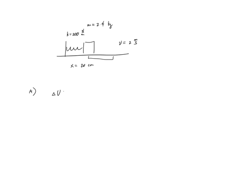 a-24-kg-block-sliding-on-a-rough-horizontal-surface-is-attached-to-one-end-of-a-horizontal-spring-k-200-nm-which-has-its-other-end-fixed-if-this-system-is-displaced-20-cm-horizontally-from-t-99108