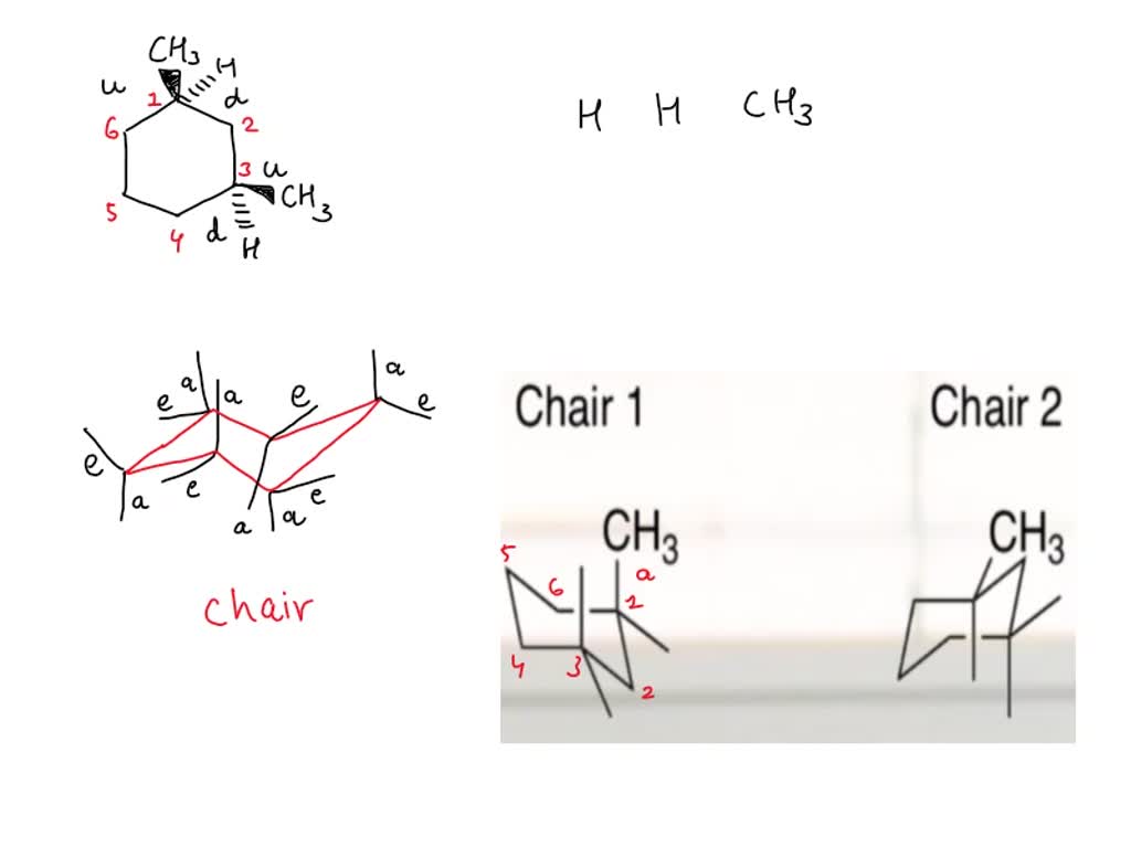 SOLVED Part 3 Redraw the third cyclohexane in the chair conformation