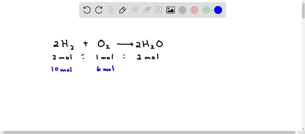 SOLVED: 10 Moles Of Hydrogen Are Allowed To React With 6 Moles Of ...