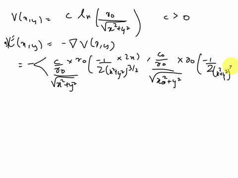 the-electric-field-the-xy-plane-due-infinite-line-charge-along-the-z-axis-gradient-field-with-potential-function-vx-y-cln-4xy-where-c-0-is-constant-and-r0-ference-distance-at-which-ine-poten-47875