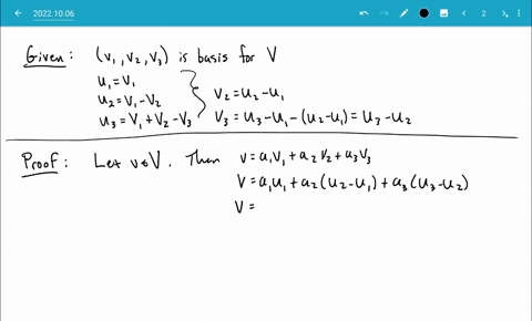 i-have-the-following-problem-in-my-course-book-it-follows-let-v1-v2-v3-be-a-basis-for-vector-space-v-show-that-u1-u2-u3-is-also-a-basis-where-u1v1-u2v1-v2-u3-v1v2-v3