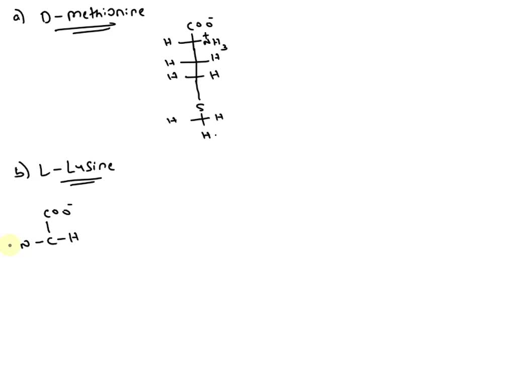 Solved Using Fischer Projections Draw Each Amino Acid As It Would Appear At Ph 7 A D