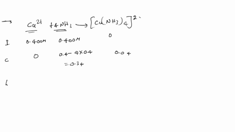 the-complex-ion-cunh3-2-is-formed-in-a-solution-made-of-00400-m-cuno32-and-0400-m-nh-what-are-the-concentrations-of-cu2-nhz-and-cunh-2-at-equilibrium-the-formation-constant-kf-of-cunh342-is-78604