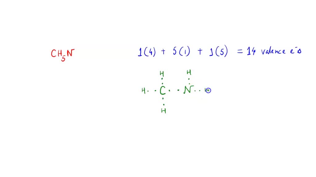SOLVED: 2) Draw the best Lewis structure for CH5N. There may be more ...